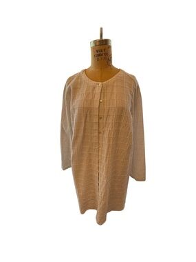 J. Jill PureJill Button-Front Window Pane Topper/Blazer 1X